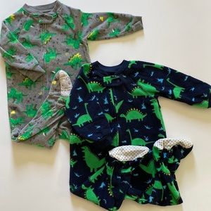 9-12m Fleece Footed Pajama Set